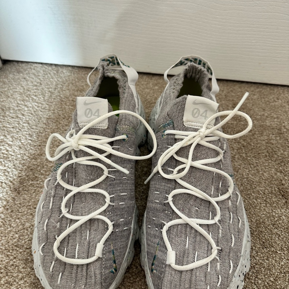 Nike Space Hippie 04 Gray Athletic Shoes with White Accents